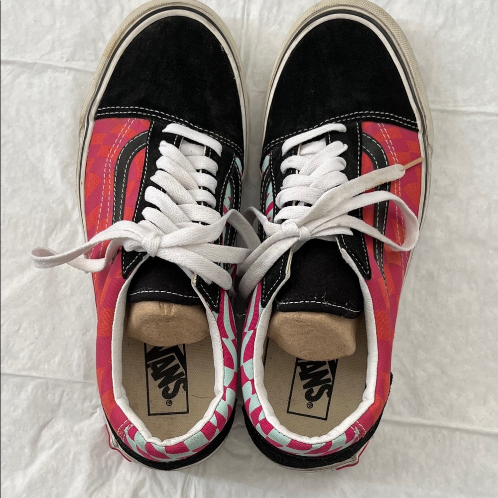 Vans Old Skool Twist ‘Warp Checker’ multi colored patterned sneakers